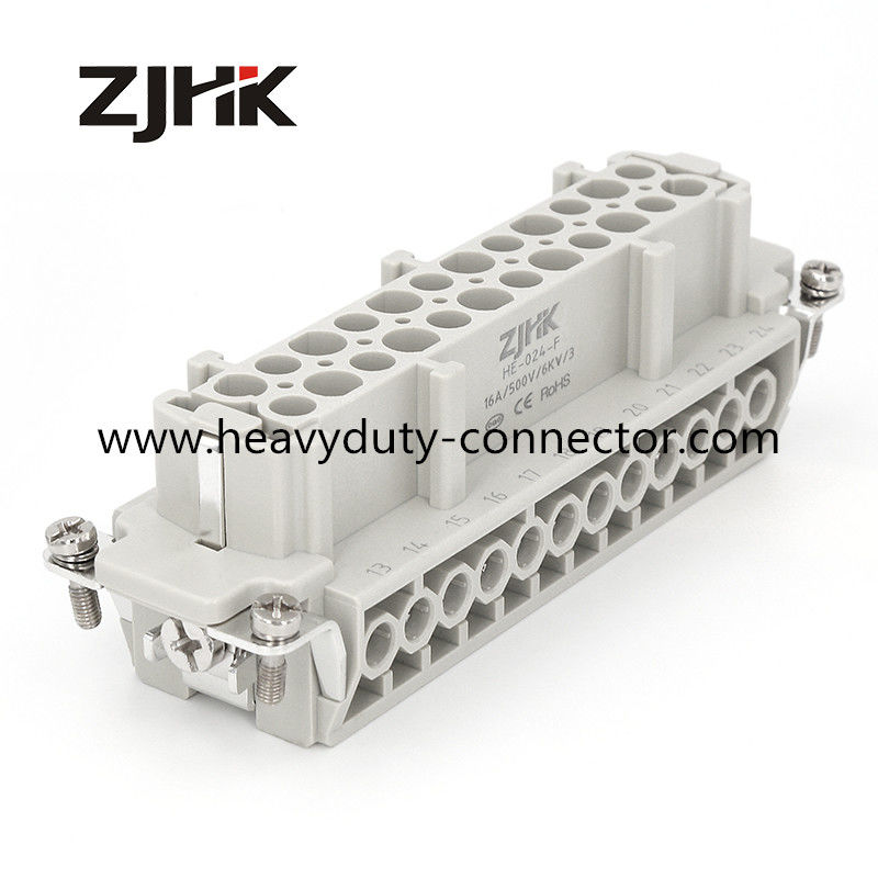 24 Pin Heavy Duty Multi Pin-Verbindungsstück-Buchseneinsatz-heißes Läufer-Verbindungsstück